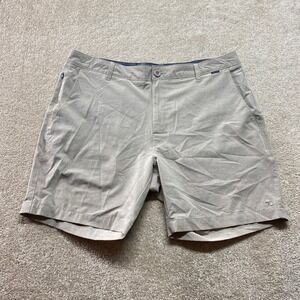 7 Diamonds Dynamic Performance Shorts Mens 36 Beige Flat Front Stretch